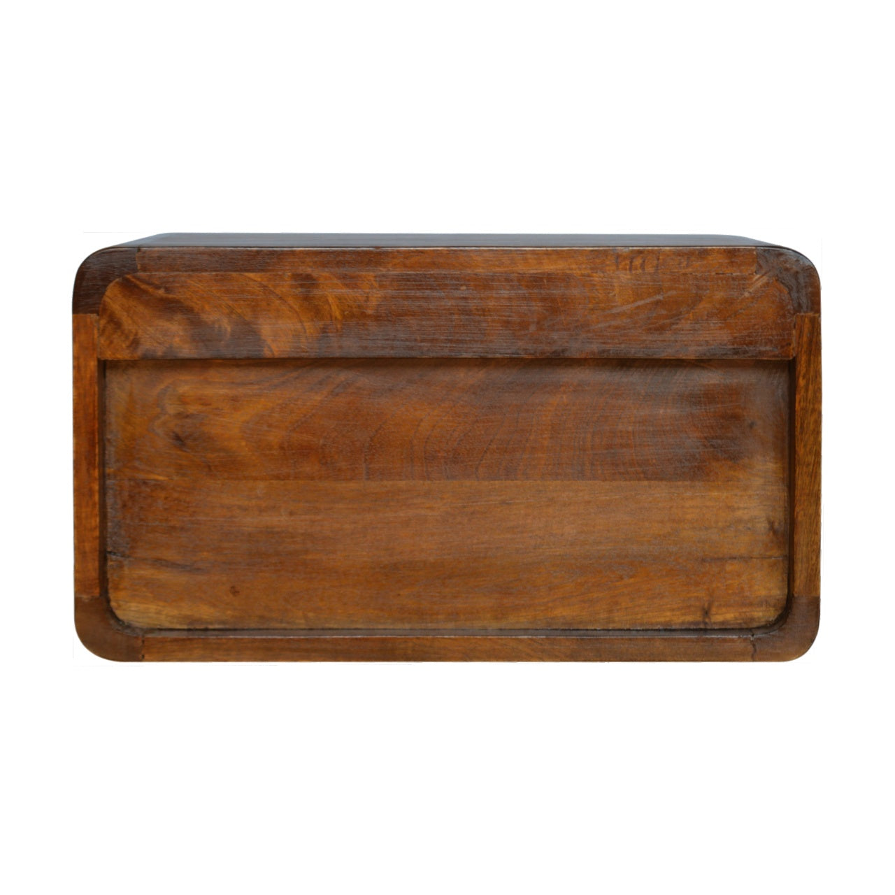 Floating Curved Chestnut Bedside Table | Wall-Mounted