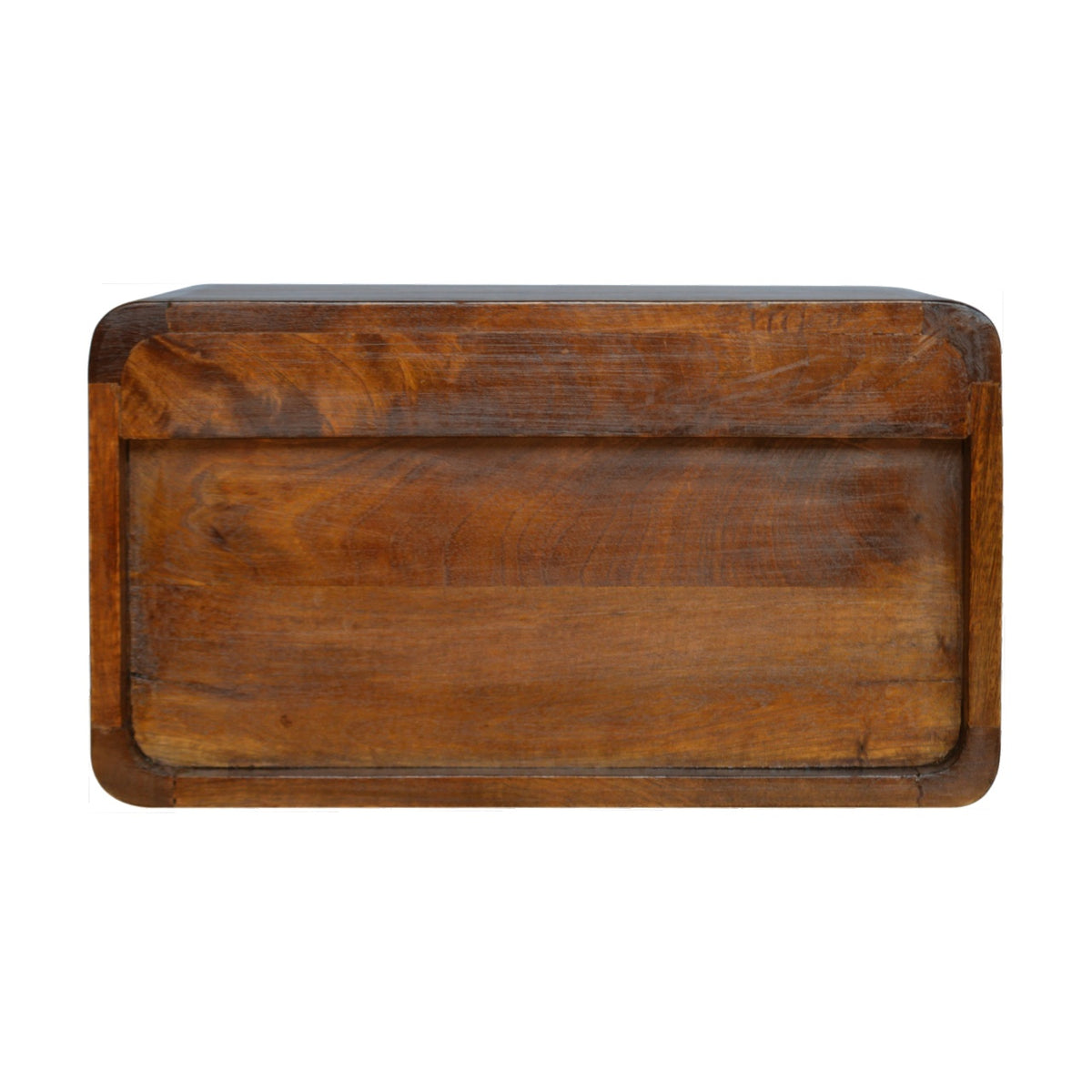 Floating Curved Chestnut Bedside Table | Wall-Mounted