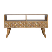 Diamond Carved TV Unit