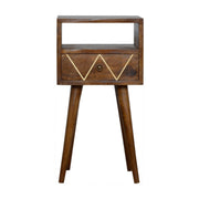 Mini Geo Brass Bedside Table