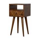 Mini Geo Brass Bedside Table