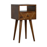 Mini Geo Brass Bedside Table