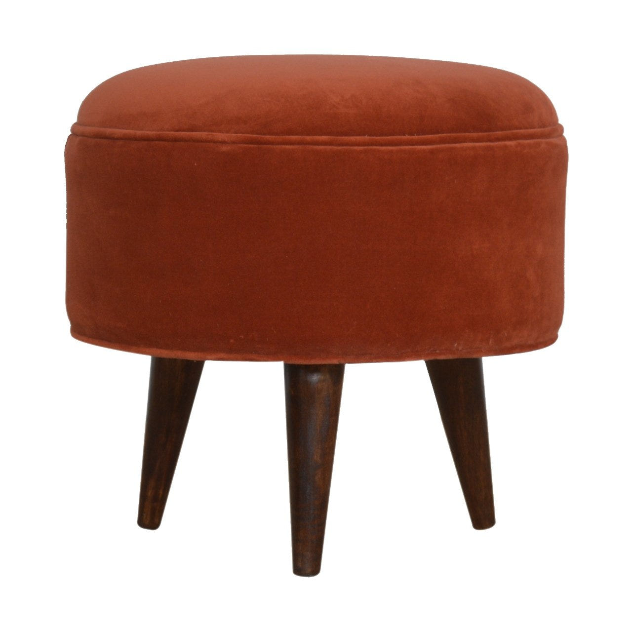 Brick Velvet Nordic Style Footstool | Cotton Velvet