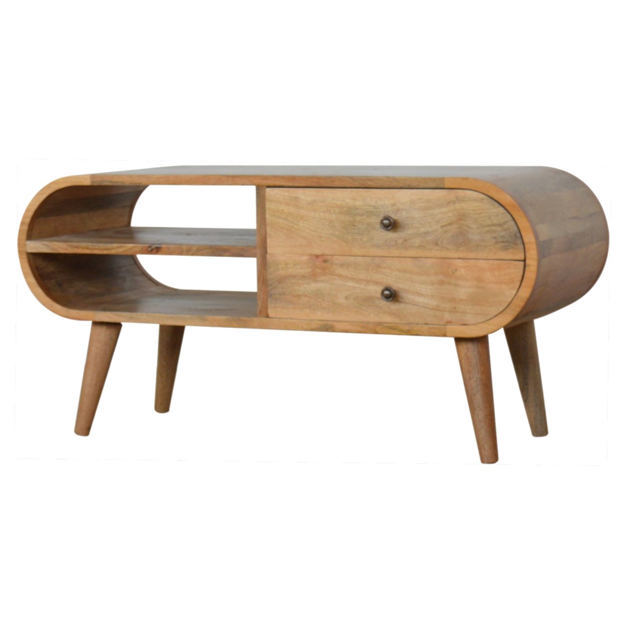 London TV Media Unit | Oak Solid Mango Wood