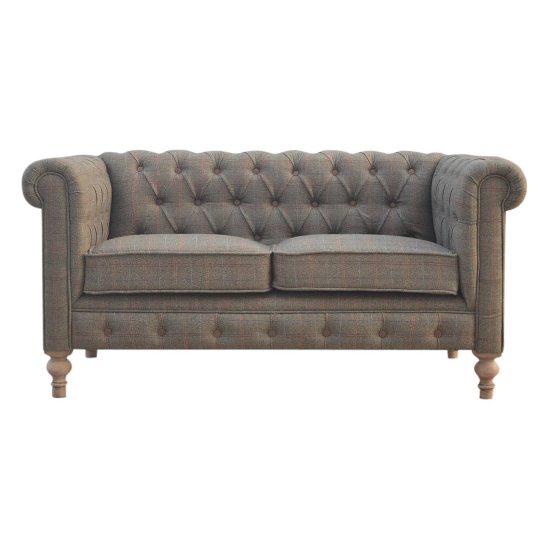 Multi Tweed 2 Seat Chesterfield Chair