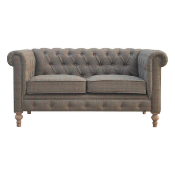 Multi Tweed 2 Seat Chesterfield Chair