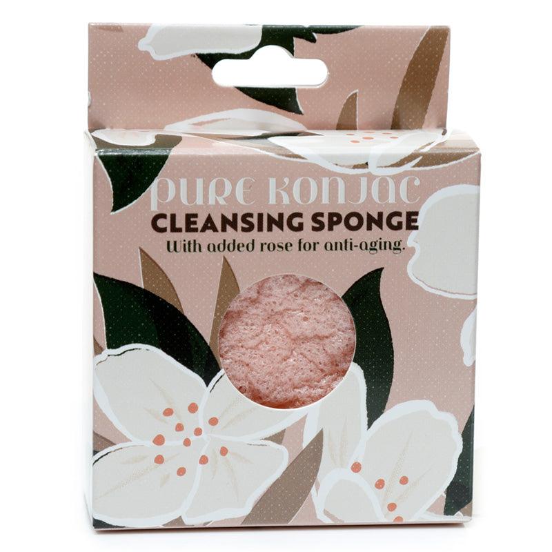 Pure Konjac Cleansing Sponge with Anti-Aging Rose - Florens Jasminum - £7.99 - 