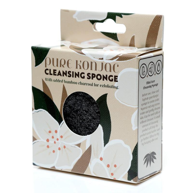 Pure Konjac Cleansing Sponge with Bamboo Charcoal - Florens Jasminum - £7.99 - 