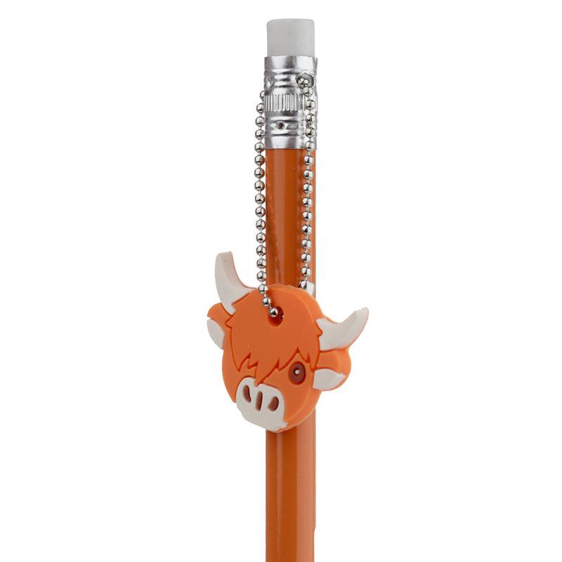 PVC Charm Pencils Set of 2 - Highland Coo Cow-