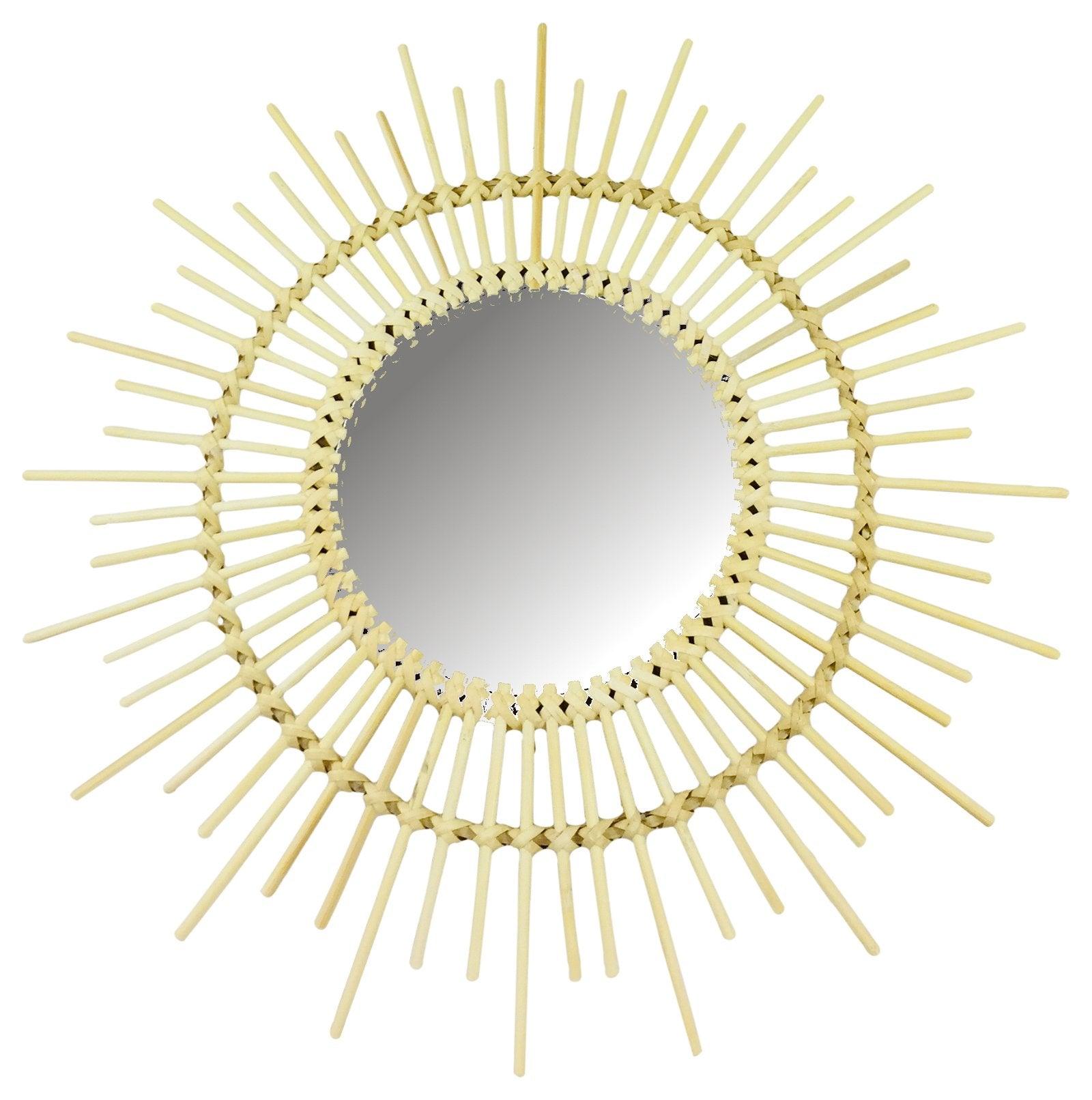 Rattan Mirrors Pointed 51cm-Mirrors