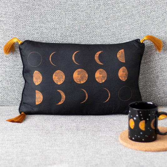 Rectangular Moon Phases Cushion-Throw Pillows