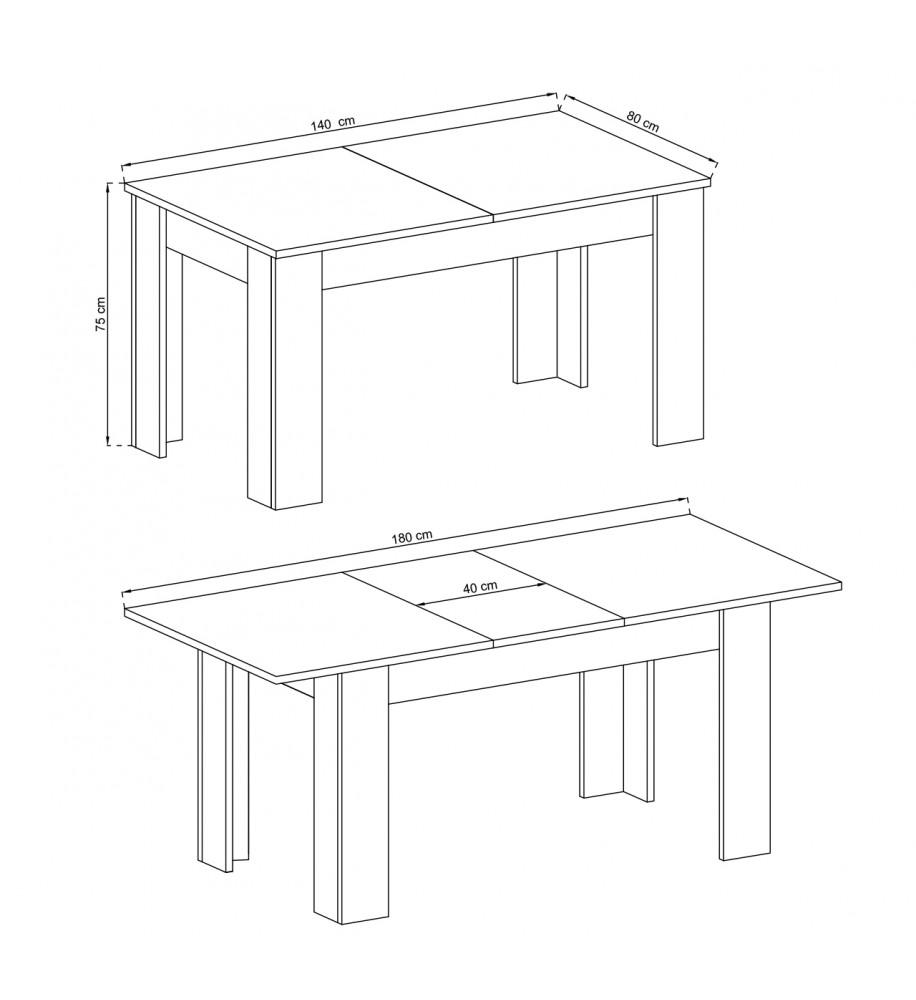 Rene Extending Dining Table - £180.0 - Dining Table 