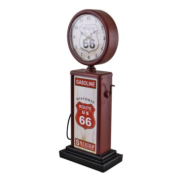 Retro Gas Pump Clock, Red 13x34cm - £34.99 - Freestanding Clocks 