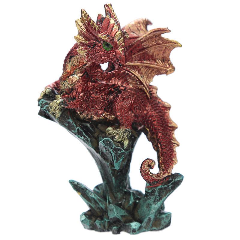 Rock Crystal Enchanted Nightmare Dragon Figurine-