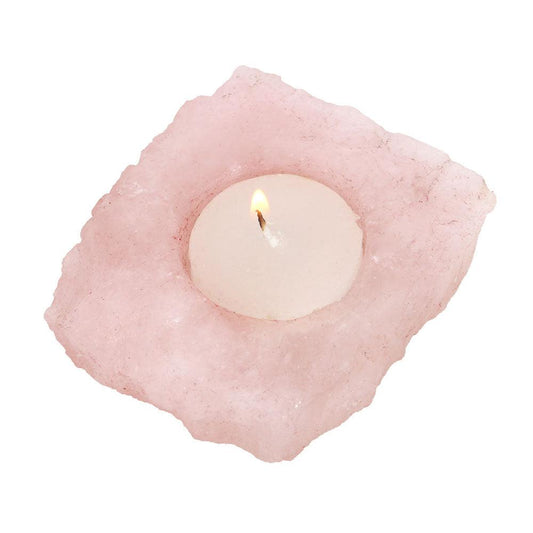 Rose Quartz Tealight Candle Holder - £34.99 - Candle Holders 