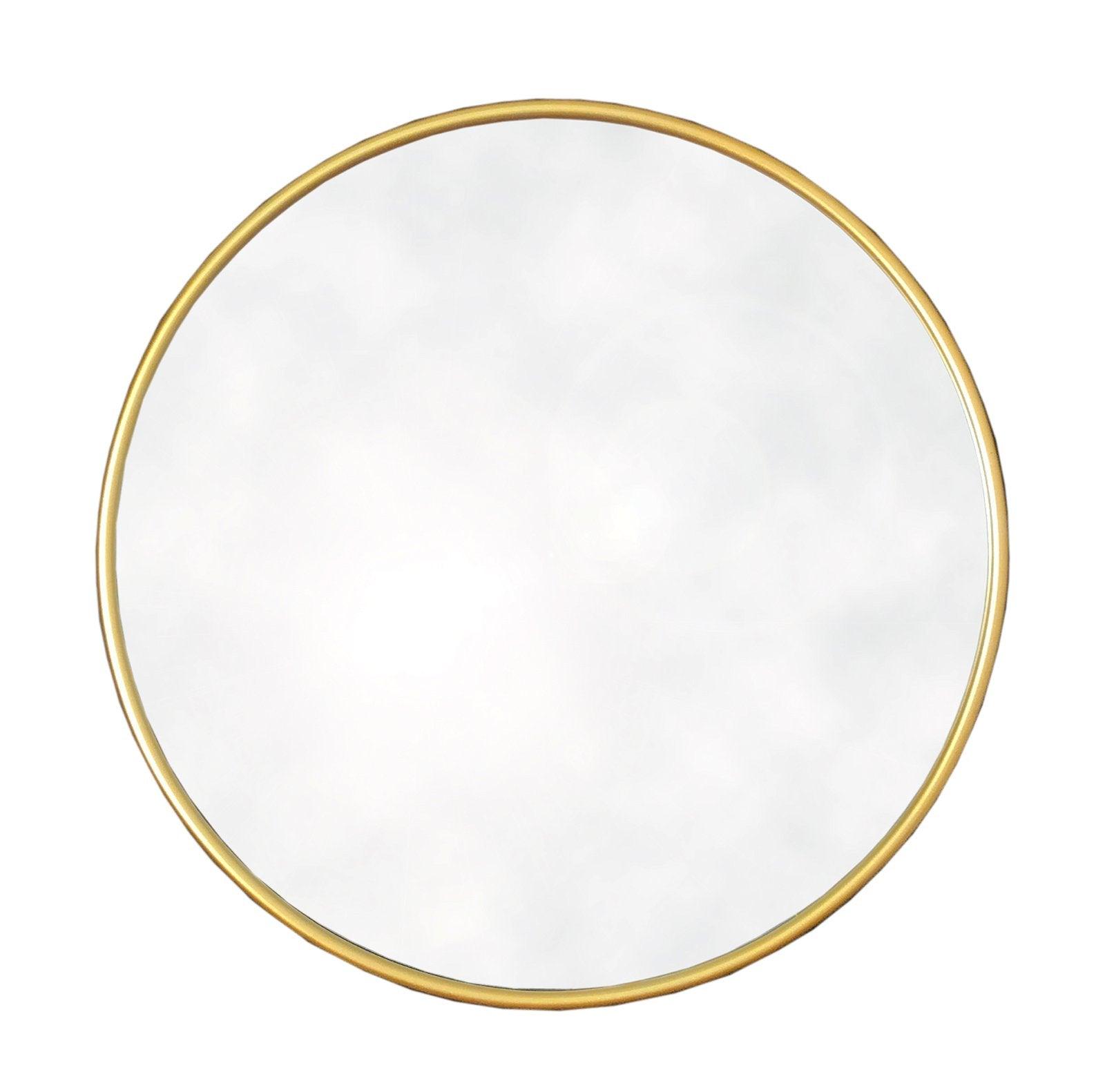 Round Gold Mirror-Mirrors