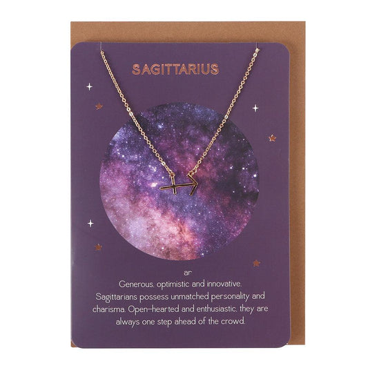 Sagittarius Zodiac Necklace Card - £12.99 - Jewellery 