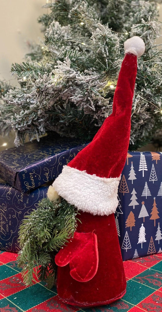 Santa With Tree Branch Decoration 30cm-Christmas Ornaments