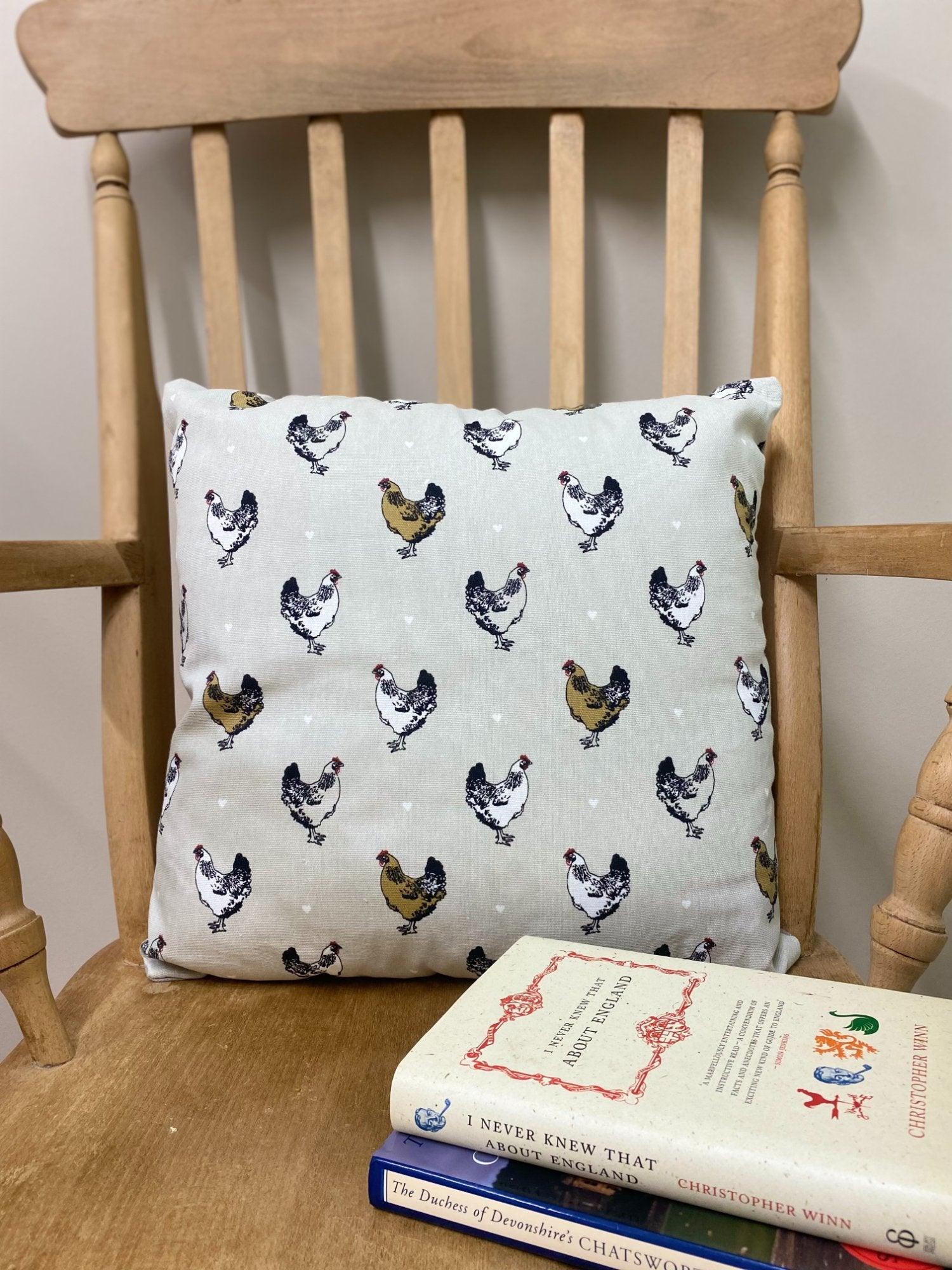 Scatter Cushion With A Chicken Print Design - £22.99 - Throw Pillows 