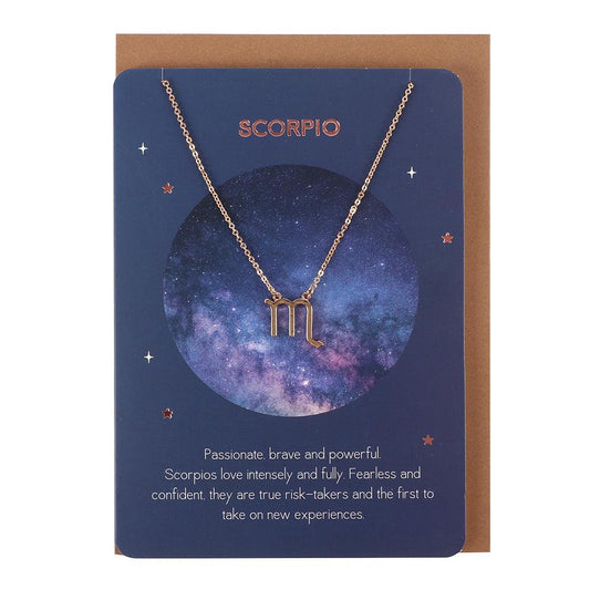 Scorpio Zodiac Necklace Card - £12.99 - Jewellery 