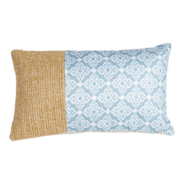 Serenity Print Rectangular Cushion Blue 50cm - £28.99 - Throw Pillows 