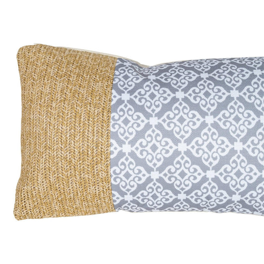 Serenity Print Rectangular Cushion Grey 50cm - £28.99 - Throw Pillows 