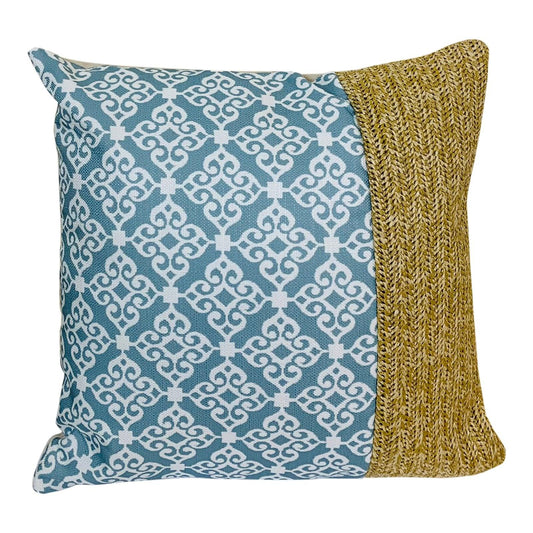 Serenity Print Square Cushion Blue - £28.99 - Throw Pillows 