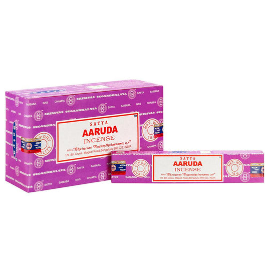 Set of 12 Packets of Aaruda Incense Sticks by Satya - £17.99 - Incense Sticks, Cones 