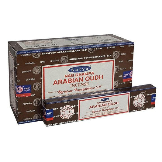 Set of 12 Packets of Arabian Oudh Incense Stick by Satya - £17.99 - Incense Sticks, Cones 