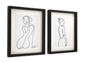 Set of 2 Black Framed Prints of Silhouettes-Pictures