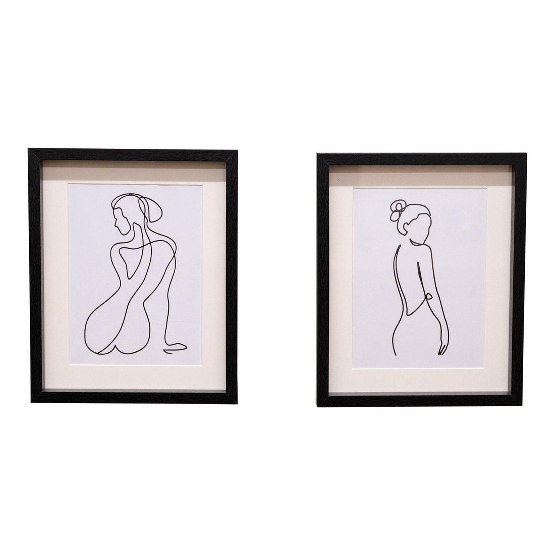 Set of 2 Black Framed Prints of Silhouettes - £20.99 - Pictures 