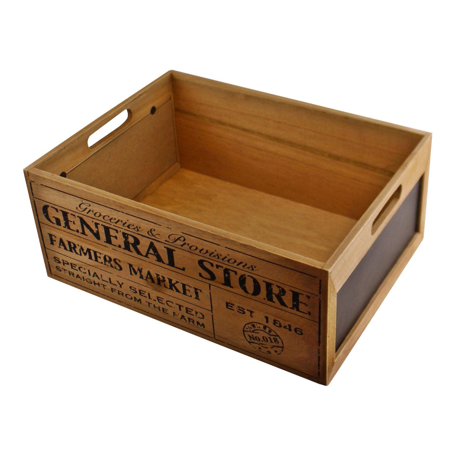 Set Of 3 General Store Chalkboard Storage Crates - £83.99 - Storage Baskets 