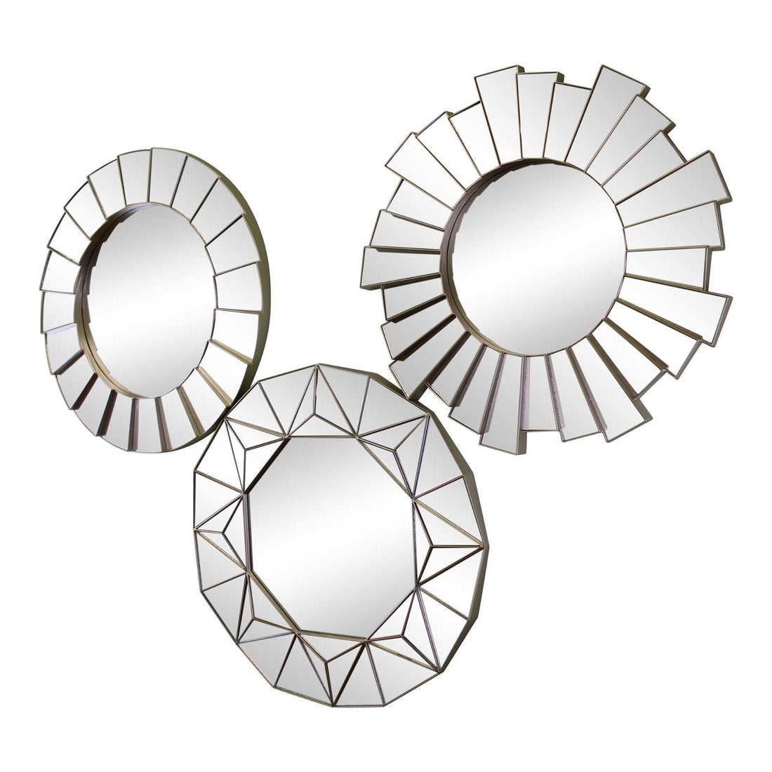 Set of 3 Geometric Style Mirrors - £73.99 - Mirrors 
