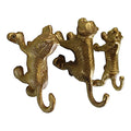 Set of 3 Gold Metal Safari Animal Coat Hooks - £41.99 - Coat Hooks 