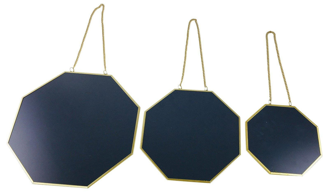 Set of 3 Hanging Geometric Mirrors - £33.99 - Mirrors 
