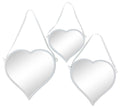 Set of 3 Hanging Heart Mirrors-Mirrors