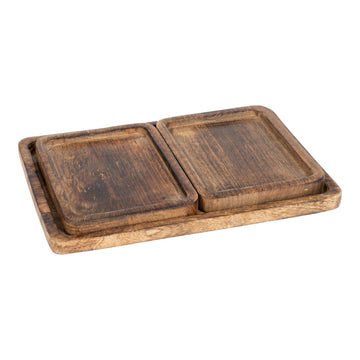 Set Of 3 Mango Wood Trays - £31.99 - Trays & Chopping Boards 