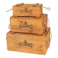 Set Of 3 The Chateau Rustic Vintage Crates-Storage Units
