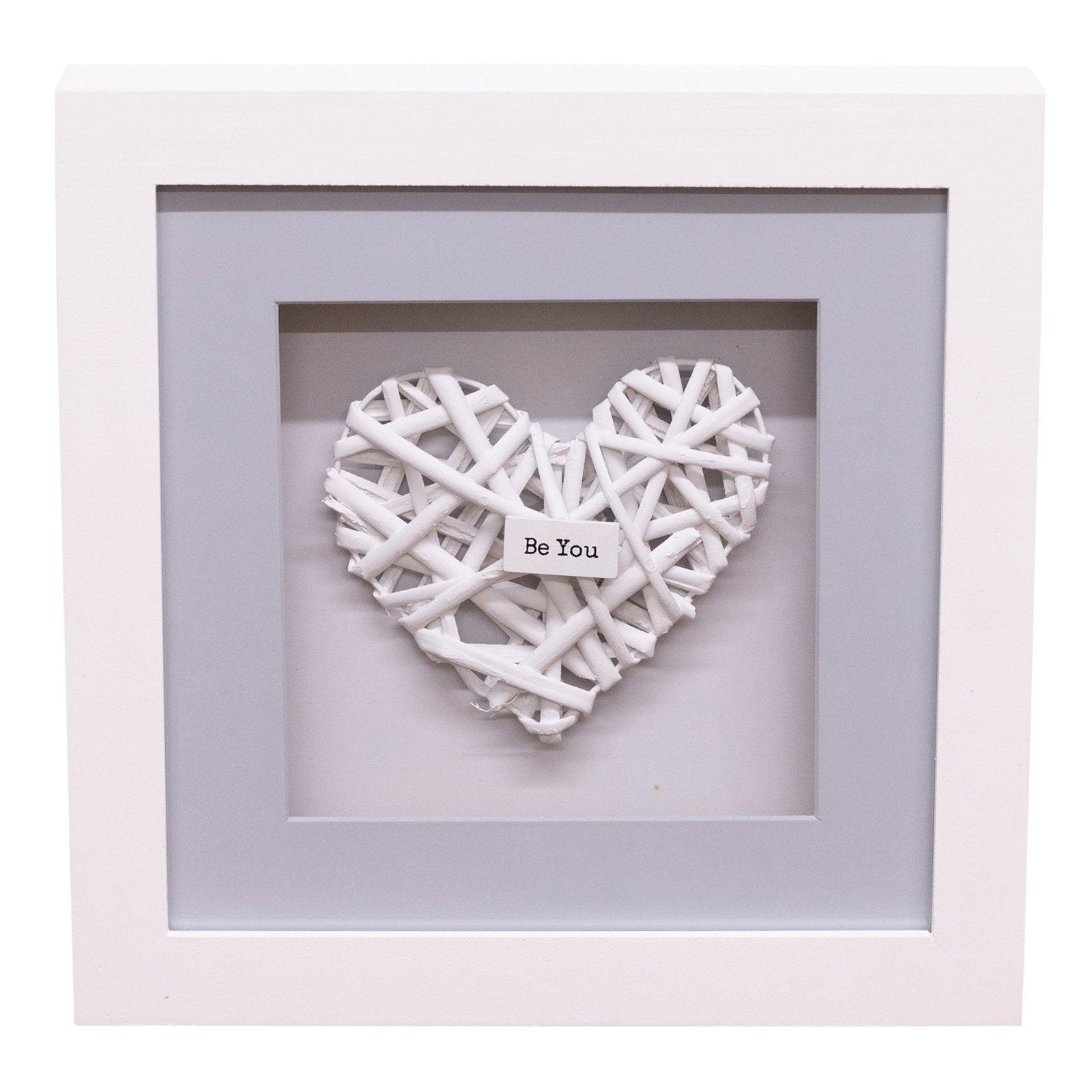 Set of 4 Be Kind Woven Heart Frames-Pictures