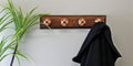 Set of 4 Kasbah Design Coat Hooks On Wooden Base-Coat Hooks