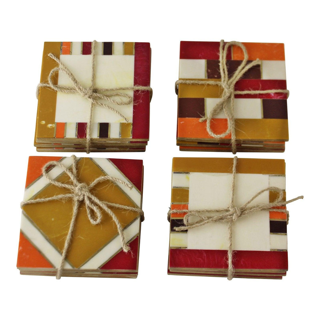 Set Of 4 Moroccan Inspired, Geometric Patterned Coasters - £22.99 - Coasters & Placemats 