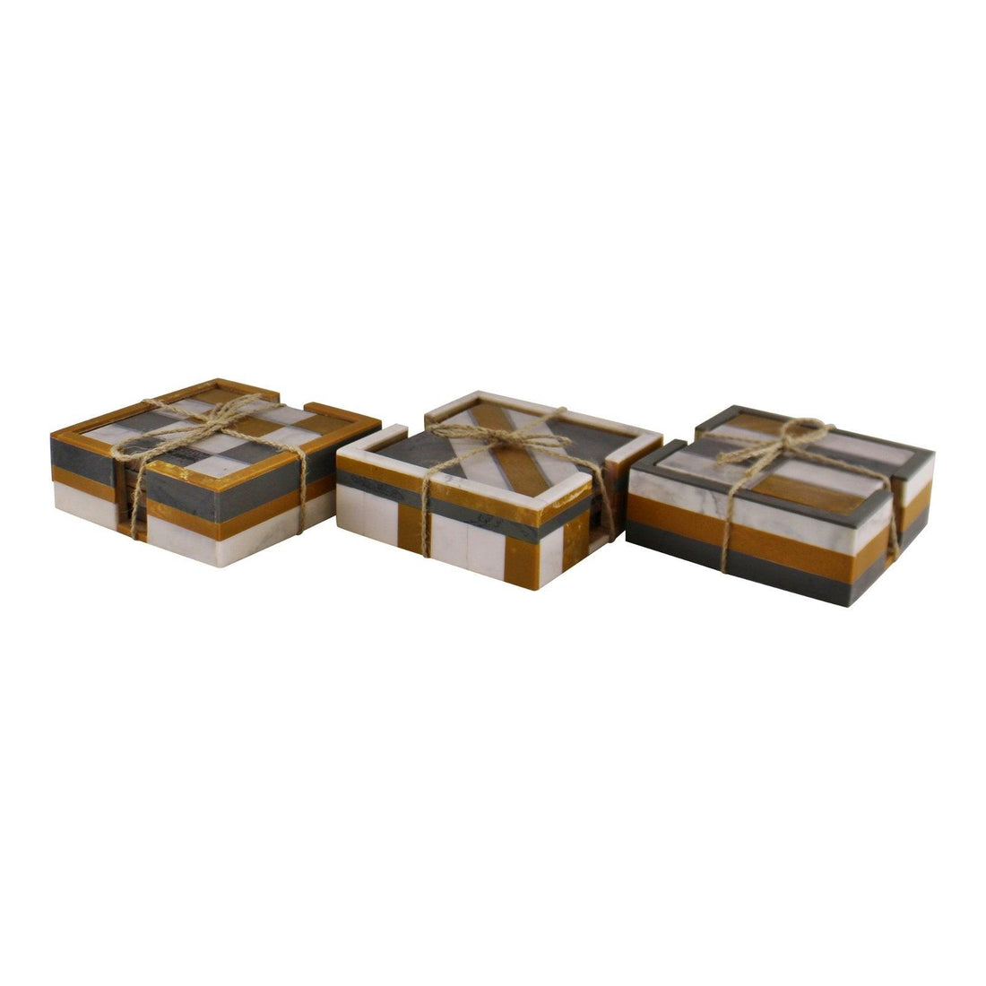 Set of 4 Square, Resin Coasters, Abstract Design - £20.99 - Coasters & Placemats 