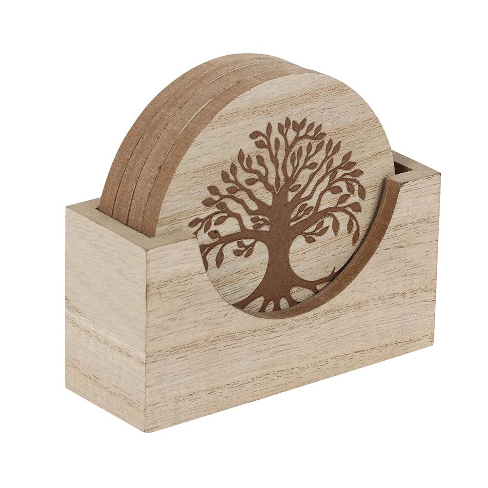 Set of 4 Tree of Life Engraved Coasters - £12.99 - Tableware 