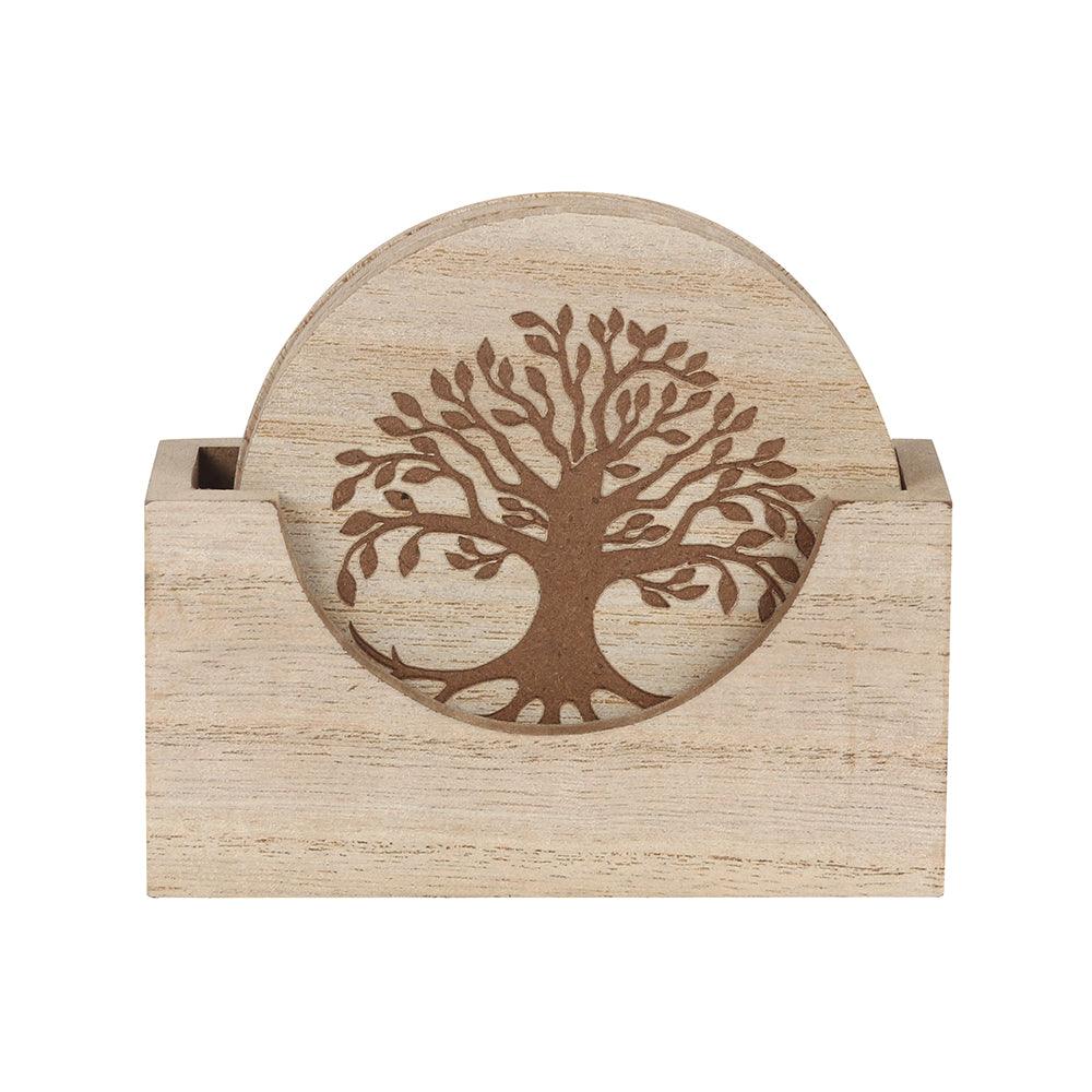 Set of 4 Tree of Life Engraved Coasters - £12.99 - Tableware 