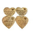 Set of 4 Wooden Heart Shaped Coasters-