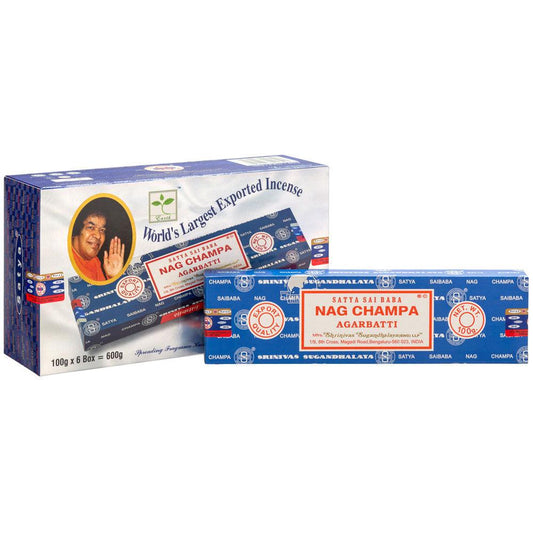 Set of 6 Packets of 100g Sai Baba Nagchampa Incense Sticks - £45.36 - Incense Sticks, Cones 