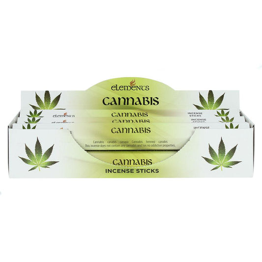 Set of 6 Packets of Elements Cannabis Incense Sticks - £8.5 - Elements 