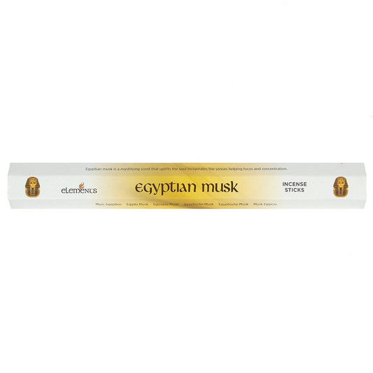 Set of 6 Packets of Elements Egyptian Musk Incense Sticks-Elements