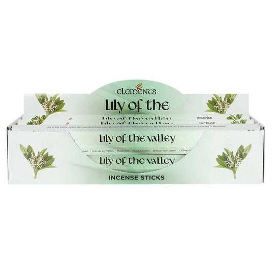 Set of 6 Packets of Elements Lily of the Valley Incense Sticks - £8.5 - Elements 
