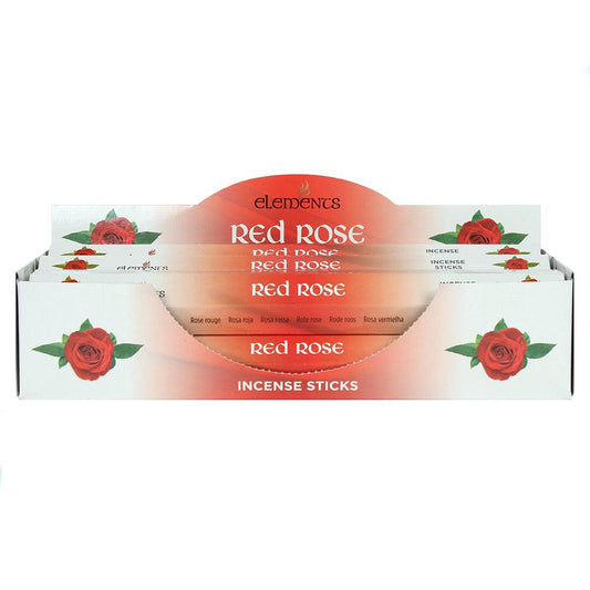 Set of 6 Packets of Elements Red Rose Incense Sticks - £8.5 - Elements 